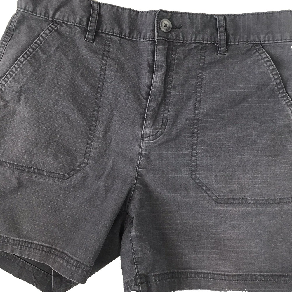 Eddie Bauer Shorts Women's 6 Gray Ripstop Specially Dyed Outdoor Hiking Casual - Picture 3 of 14